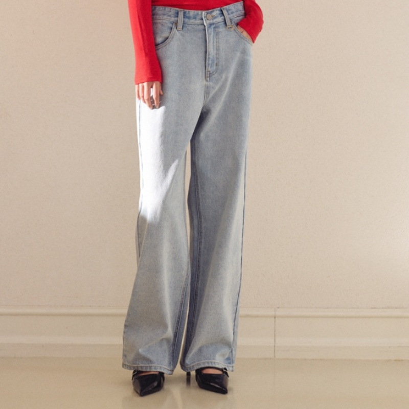 ロブロフニューラブワイドデニムライトブルー