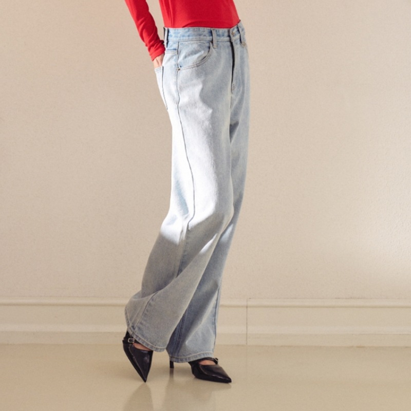 ロブロフニューラブワイドデニムライトブルー