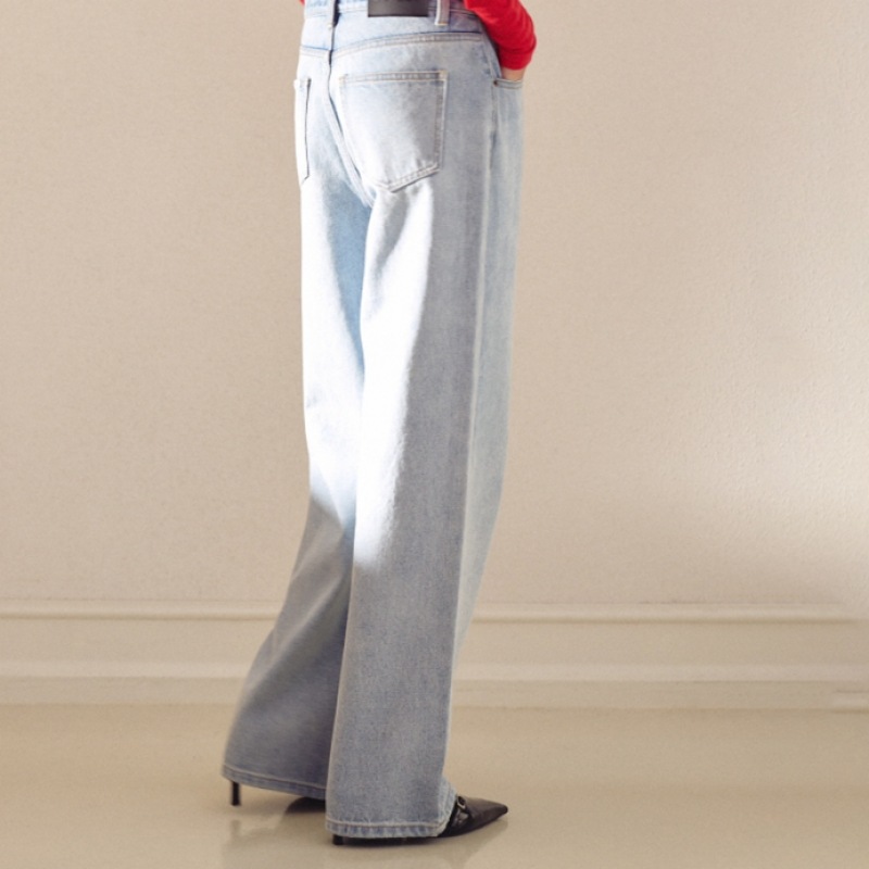 ロブロフニューラブワイドデニムライトブルー