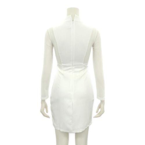 キャバドレス ミニドレス カシュクール ハイウエスト タイト ワンピース キャバ嬢 キャバクラ ラウンジ Vネック シースルー レディース グラシア