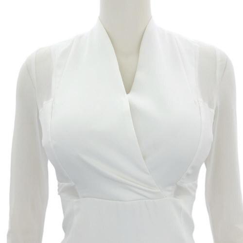 キャバドレス ミニドレス カシュクール ハイウエスト タイト ワンピース キャバ嬢 キャバクラ ラウンジ Vネック シースルー レディース グラシア