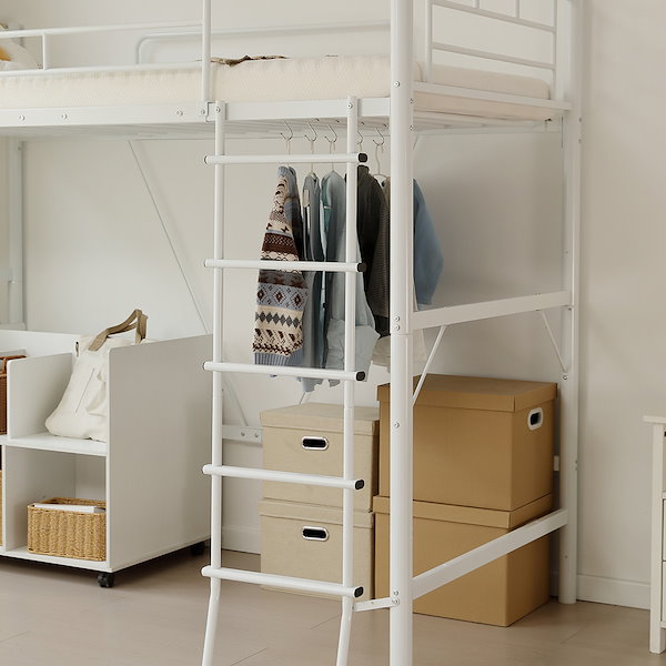 Qoo10] ロフトベッド パイプベッド シングル コ