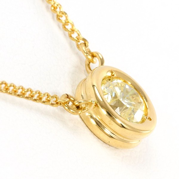 K18 18金 YG ネックレス イエローダイヤ 0.44 鑑定書 ジュエリー 中古