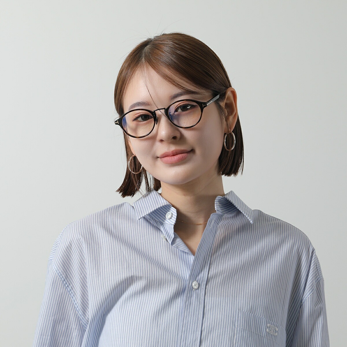 TOM FORD トムフォード メガネ TF5920-D-B FT5920-D-B レディース ボストン型 フルリム ブルーライトカット めがね 眼鏡 ロゴ カラー2色