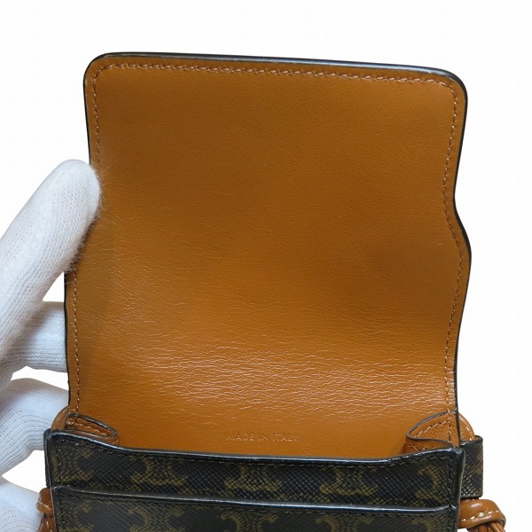 セリーヌ トリオンフ フォンポーチ 10G332CQD04LU ポシェット 【中古】 セリーヌ トリオンフ フォンポーチ 10G332CQD04LU ポシェット 【中古】