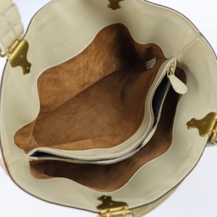 BOTTEGAVENETA ボッテガヴェネタ ハンドバッグ 162208 バッグ レザー ライトベージュ系 ゴールド金具 トートバッグ【本物保証】 BOTTEGAVENETA ボッテガヴェネタ ハンドバッグ 162208 バッグ レザー ライトベージュ系 ゴールド金具 トートバッグ【本物保証】