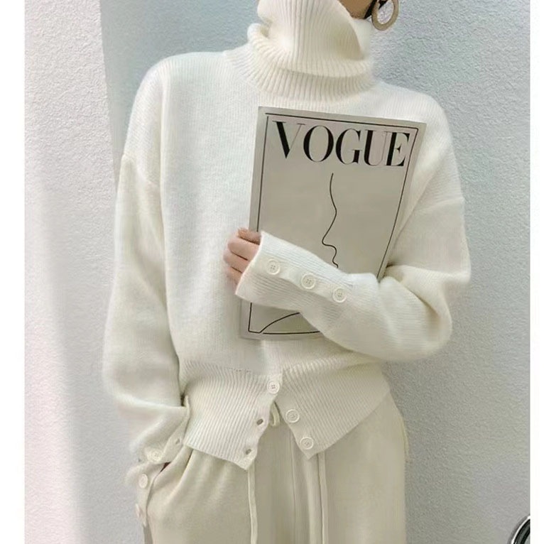 ハイネックセーター シンプル アウターウェア レトロ ニットセーター 柔らかい ハイネックセーター シンプル アウターウェア レトロ ニットセーター 柔らかい