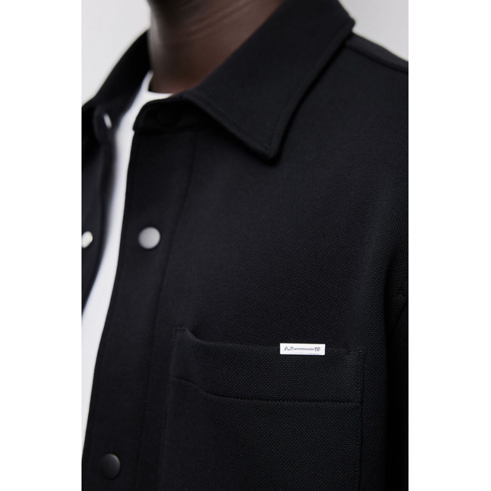 H&M レギュラーフィットシャツジャケットブラック