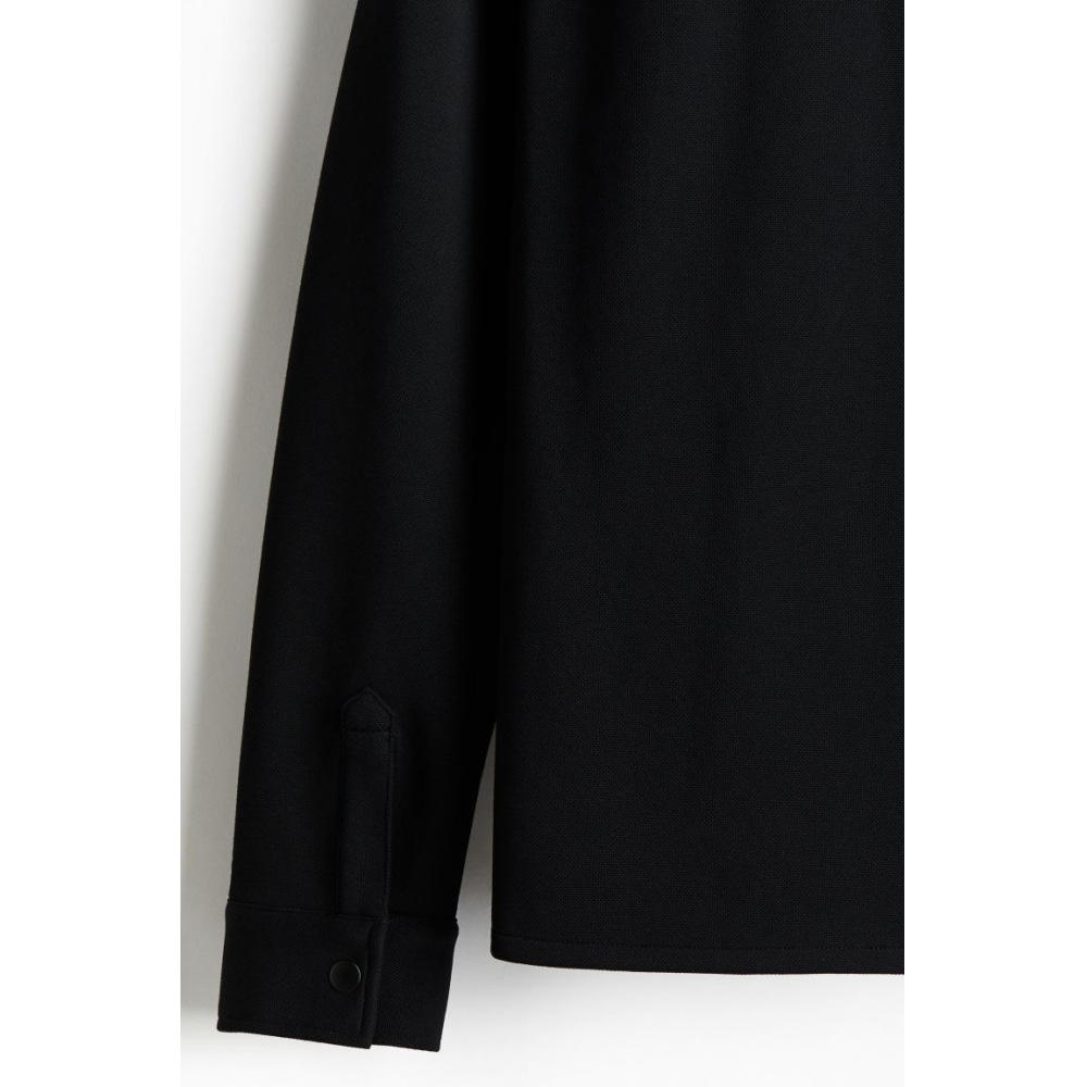 H&M レギュラーフィットシャツジャケットブラック