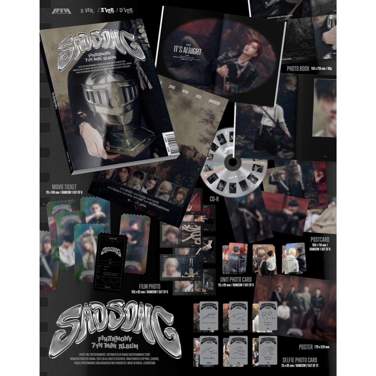 P1Harmony SADSONG CD セット Amazon.com: P1Harmony Album - SAD SONG D Ver. (Standard Ver