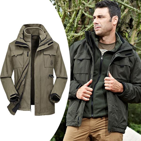 メンズスキージャケット3 in Fleeceライナー防水冬暖かい2xlカーキ メンズスキージャケット3 in Fleeceライナー防水冬暖かい2xlカーキ