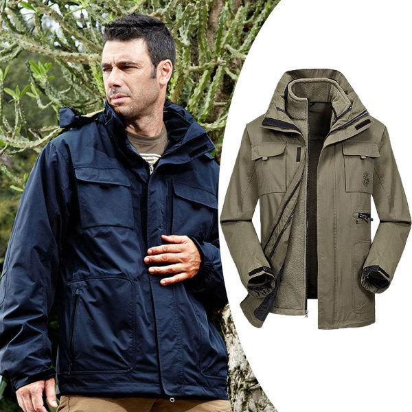 メンズスキージャケット3 in Fleeceライナー防水冬暖かい2xlカーキ メンズスキージャケット3 in Fleeceライナー防水冬暖かい2xlカーキ