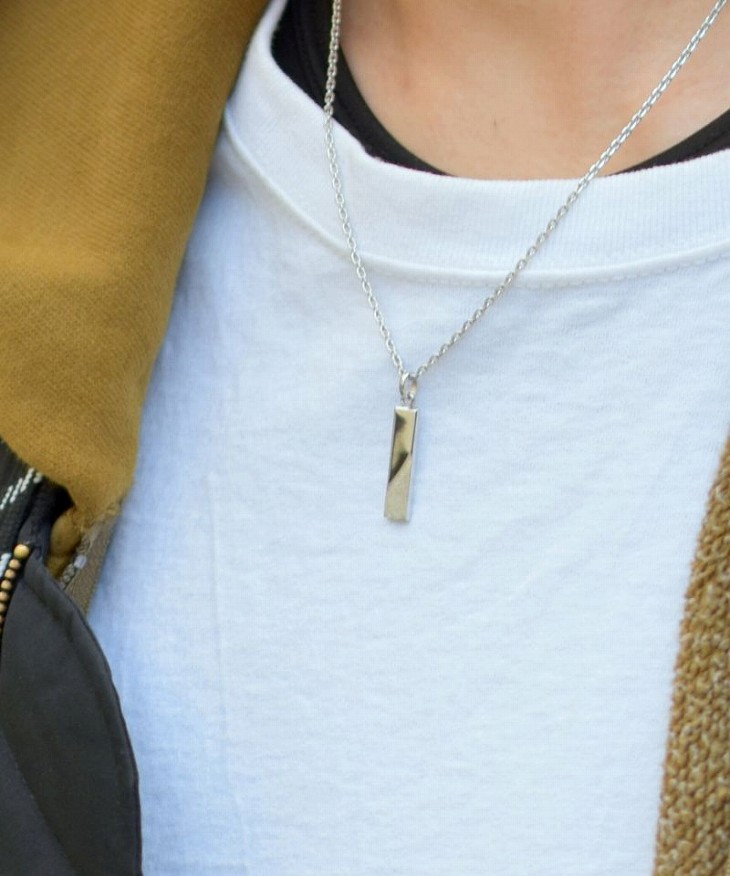 ネックレス メンズ トライ サンドプレート ステンレス LH-03NE0195 【ネコポス】 ネックレス メンズ トライ サンドプレート ステンレス LH-03NE0195 【ネコポス】