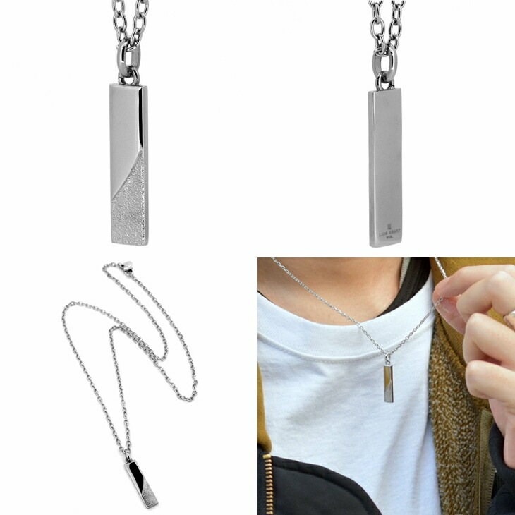 ネックレス メンズ トライ サンドプレート ステンレス LH-03NE0195 【ネコポス】 ネックレス メンズ トライ サンドプレート ステンレス LH-03NE0195 【ネコポス】