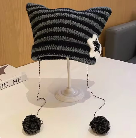 猫耳ニット帽 ハンドメイド 【最終価格】 猫耳ニット帽 ハンドメイド【最終価格】 2025年最新】猫耳ニット