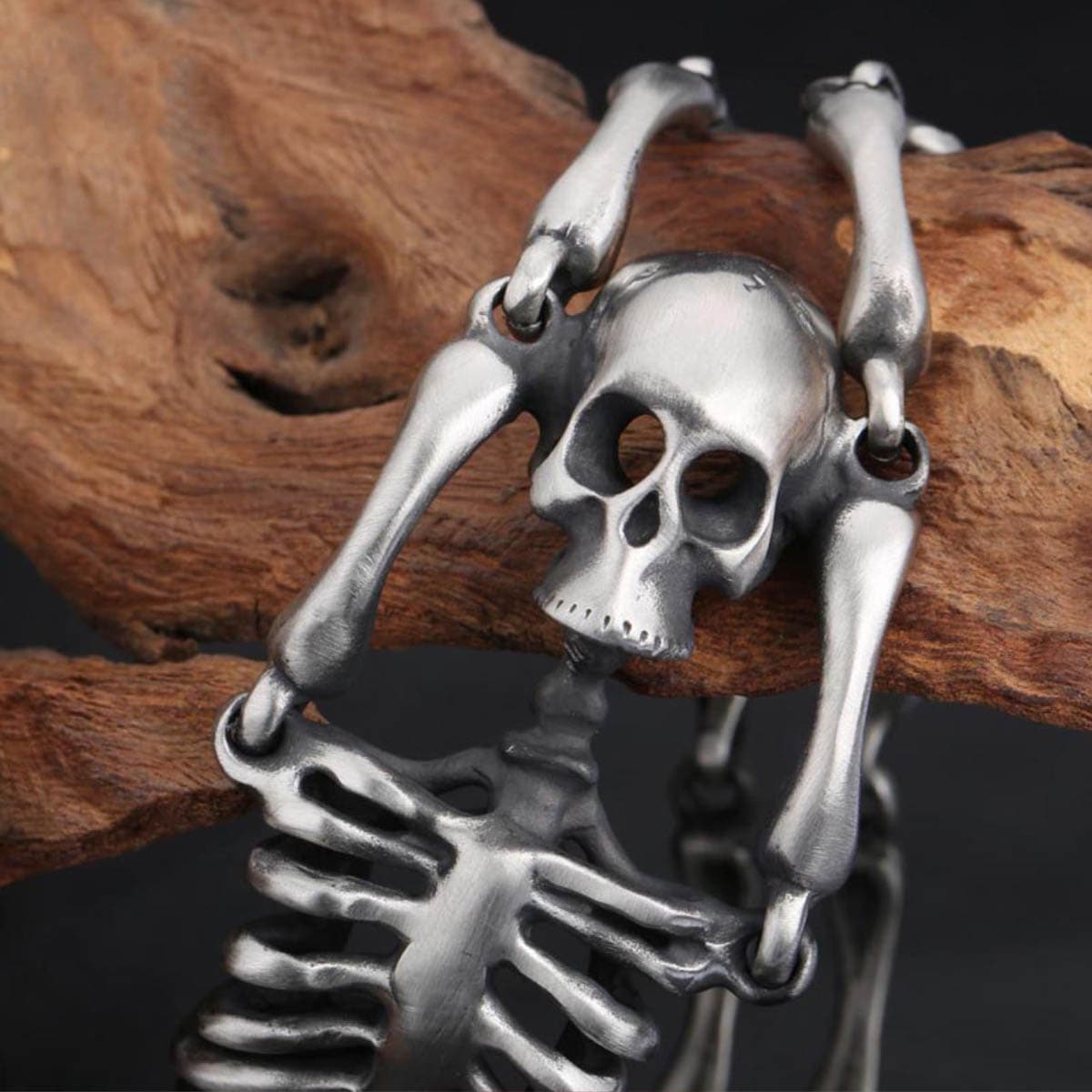 ブレスレット メンズ サージカルステンレス製 スカル ガイコツ スケルトン 骨 金属アレルギー対応 ブレスレット メンズ サージカルステンレス製 スカル ガイコツ スケルトン 骨 金属アレルギー対応
