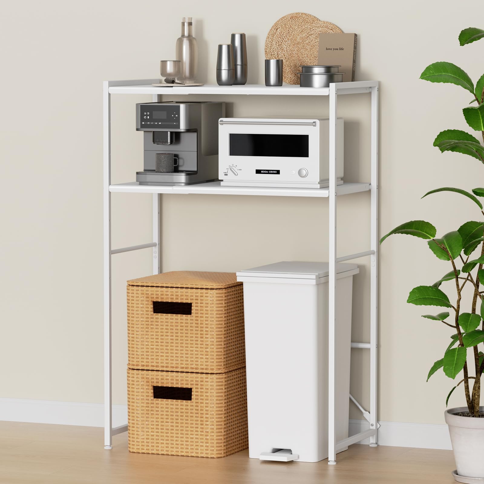 【幅伸縮可上下調整可】ゴミ箱上ラック TKUIN 電子レンジラック レンジ台 幅60~80cm 高さ8段階調整 トースター置き台 多機能 キッチンラック キッチンボード 冷蔵庫上収納棚 レンジボード 【幅伸縮可上下調整可】ゴミ箱上ラック TKUIN 電子レンジラック レンジ台 幅60~80cm 高さ8段階調整 トースター置き台 多機能 キッチンラック キッチンボード 冷蔵庫上収納棚 レンジボード