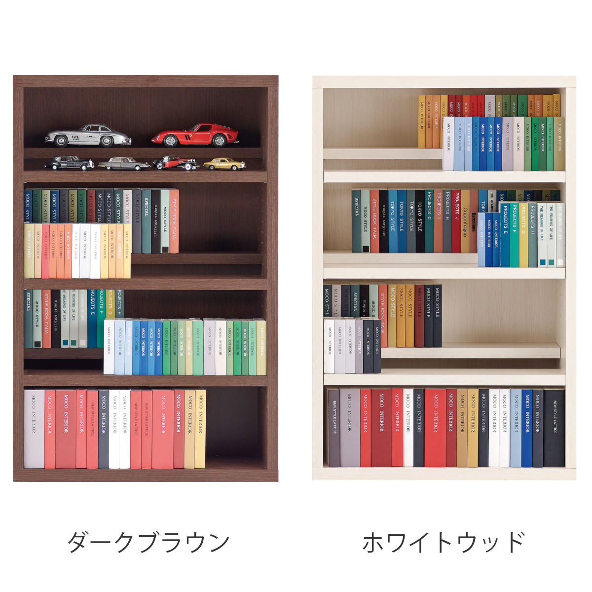 コミックシェルフ 4段 前後2列棚 日本製 約幅75cm ラック 棚 シェルフ 収納 本棚 完成品 ディスプレイラック 飾り棚 家具 A4 壁面収納 大容量 シンプル コミックシェルフ 4段 前後2列棚 日本製 約幅75cm ラック 棚 シェルフ 収納 本棚 完成品 ディスプレイラック 飾り棚 家具 A4 壁面収納 大容量 シンプル