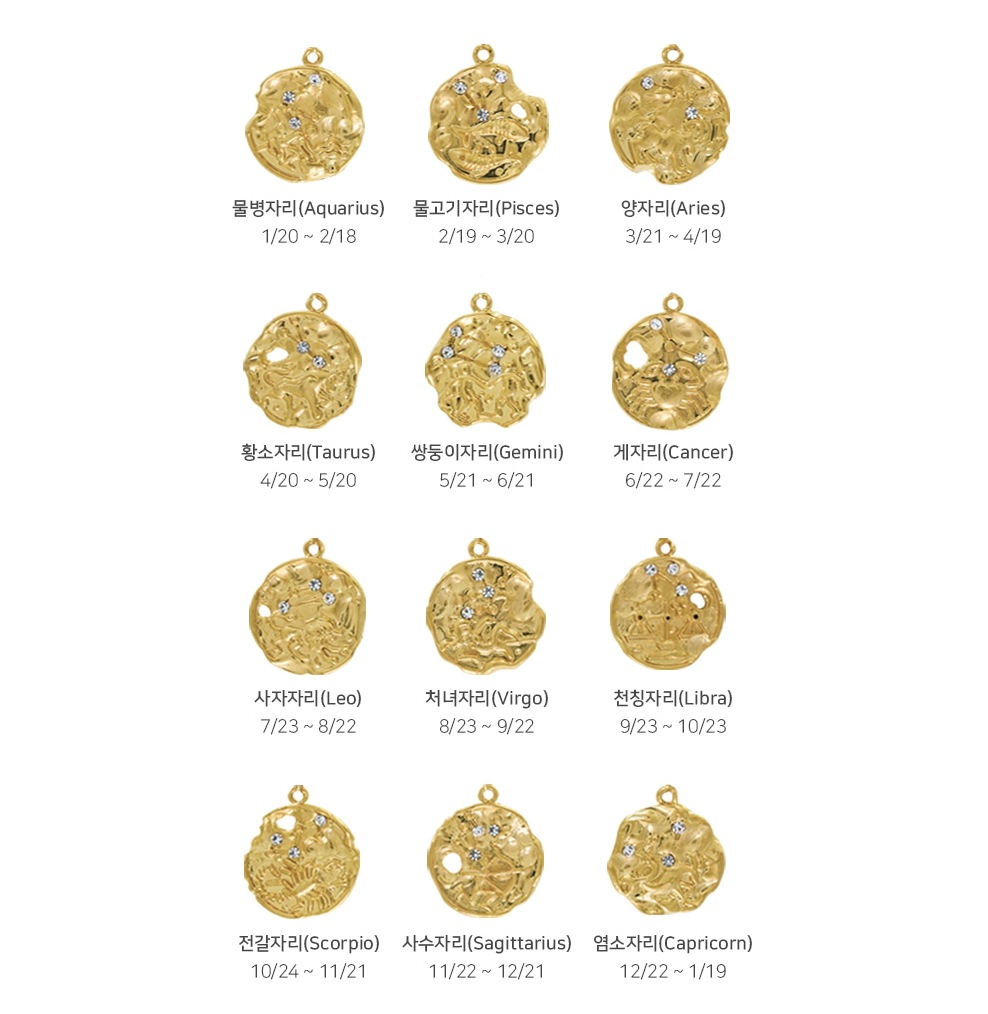 [少女時代スヨン着用] 星座コレクション_02 ピアス/人気ジュエリー 韓国ファッションスタイル デイリーアクセサリー 韓国人気ブランド