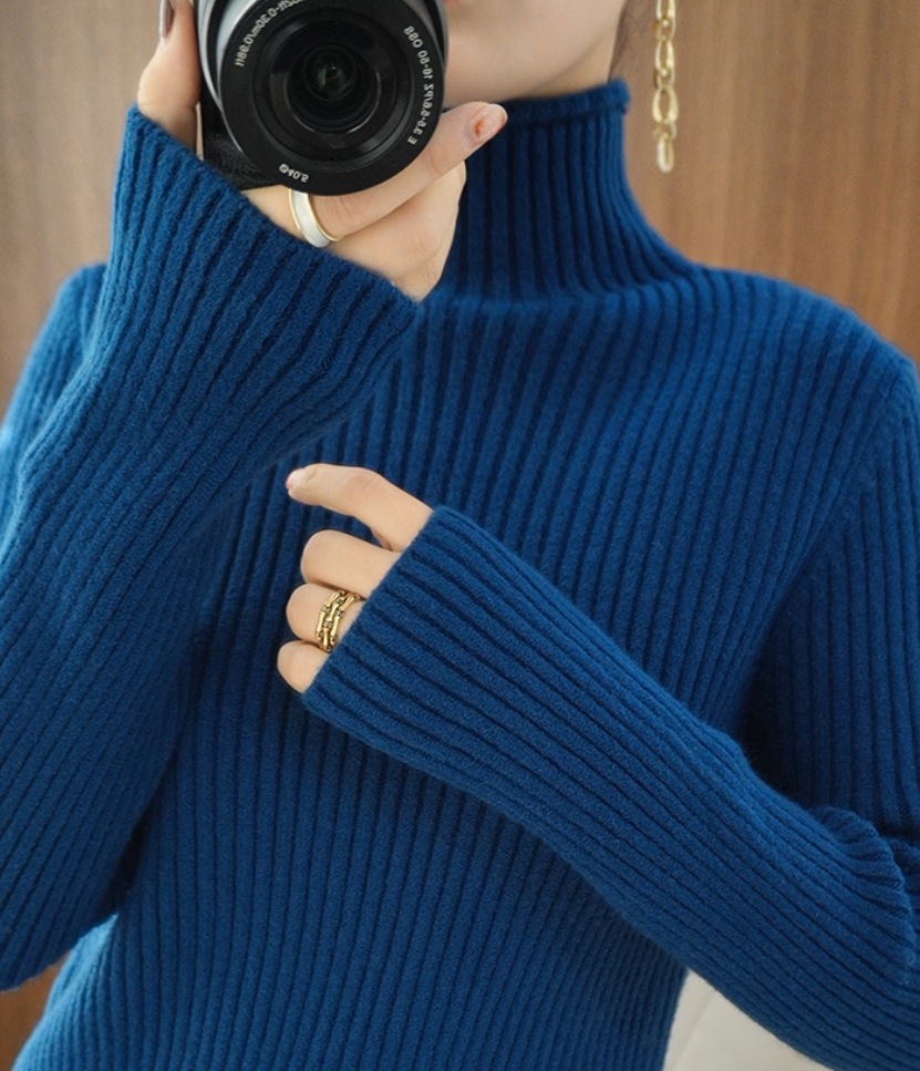 デート モテアイテム ニットソー 長袖 タートルネック リブニット ウール 可愛い きれいめ 上品 おしゃれ かっこいい 可愛い ラブリー キュート ガーリー クール モード系 セクシー