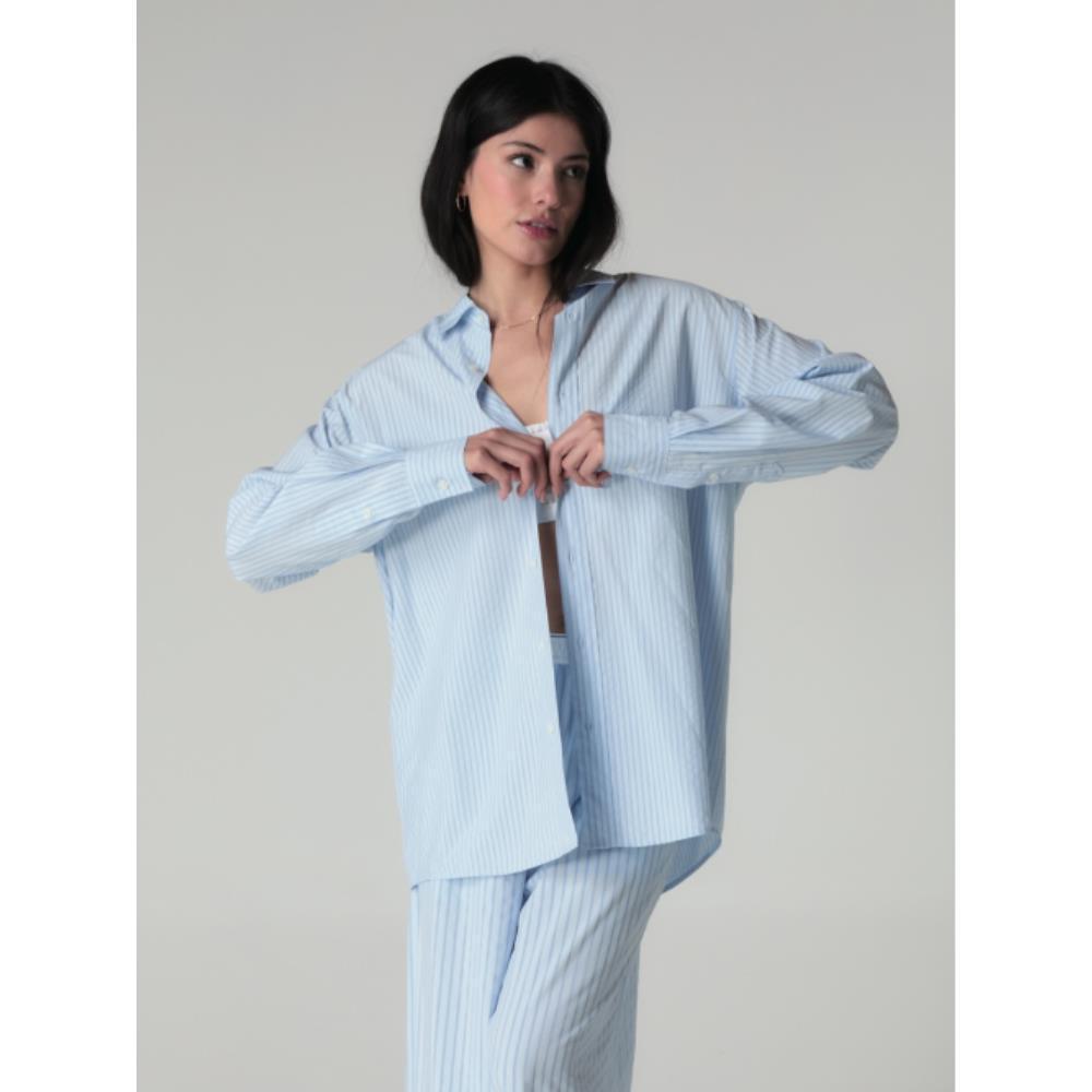 GLOWNY WILLY BOXY SHIRT BABY BLUE STRIPE GY25LWSH002BB GLOWNY WILLY BOXY SHIRT BABY BLUE STRIPE GY25LWSH002BB