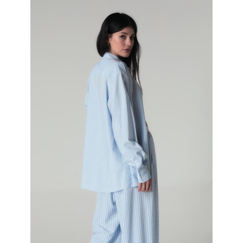 GLOWNY WILLY BOXY SHIRT BABY BLUE STRIPE GY25LWSH002BB GLOWNY WILLY BOXY SHIRT BABY BLUE STRIPE GY25LWSH002BB