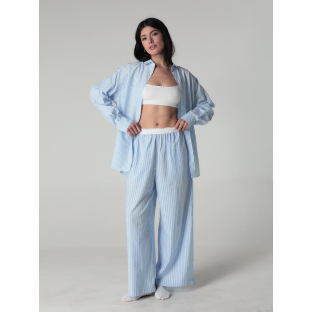 GLOWNY WILLY BOXY SHIRT BABY BLUE STRIPE GY25LWSH002BB GLOWNY WILLY BOXY SHIRT BABY BLUE STRIPE GY25LWSH002BB