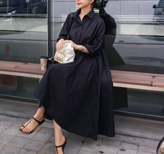 レディース ワンピース シャツワンピ ロング 長袖 襟付き ポロカラー 前開き ボタン 綿 コットン 大人可愛い きれいめ シンプル カジュアル 上品 おしゃれ レトロ ラフ ルーズ 個性的 存在感 レディース ワンピース シャツワンピ ロング 長袖 襟付き ポロカラー 前開き ボタン 綿 コットン 大人可愛い きれいめ シンプル カジュアル 上品 おしゃれ レトロ ラフ ルーズ 個性的 存在感