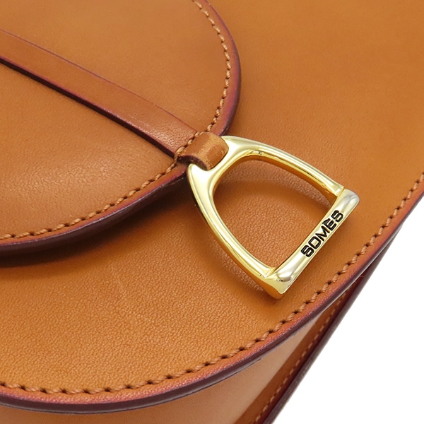 ソメス SOMES 2WAYバッグ ドレッサージュ サドルショルダーS 牛革 ブラウン ゴールド金具 茶 ソメスサドル SOMES SADDLE ショルダーバッグ ハンドバッグ 【保存袋】【中古】