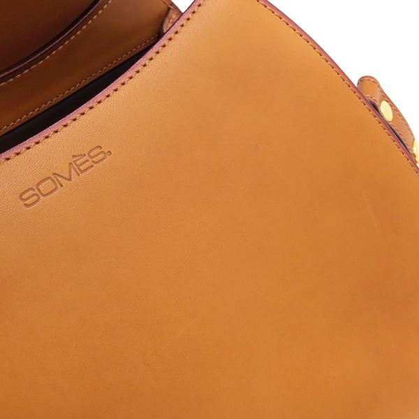 ソメス SOMES 2WAYバッグ ドレッサージュ サドルショルダーS 牛革 ブラウン ゴールド金具 茶 ソメスサドル SOMES SADDLE ショルダーバッグ ハンドバッグ 【保存袋】【中古】