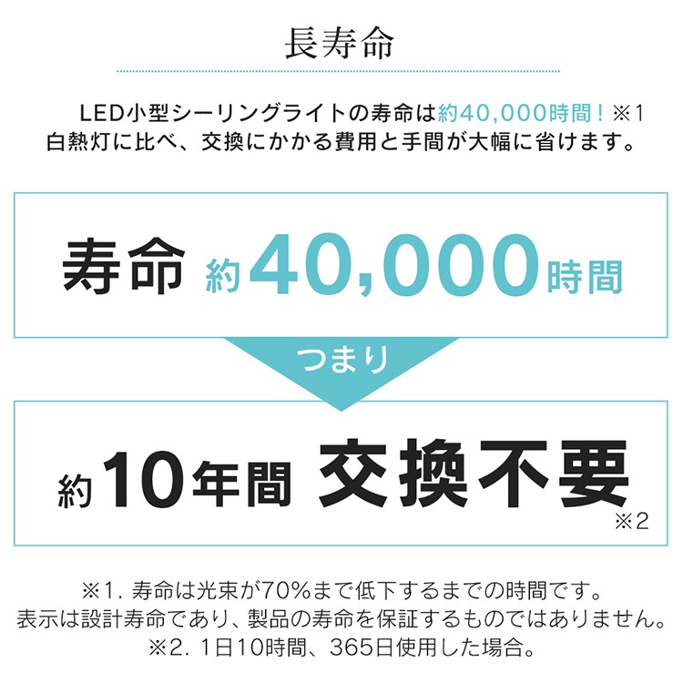4個セット小型シーリングライト 600lm 全3色 照明 電気 節電 省エネ こがたしーりんぐらいと　メガ割_7