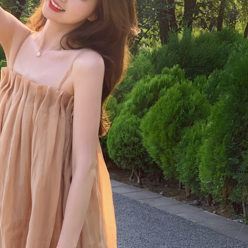 キャミソールワンピース ブラウン ブルー ワンピース スリム 細身 ストレート スマート かわいい