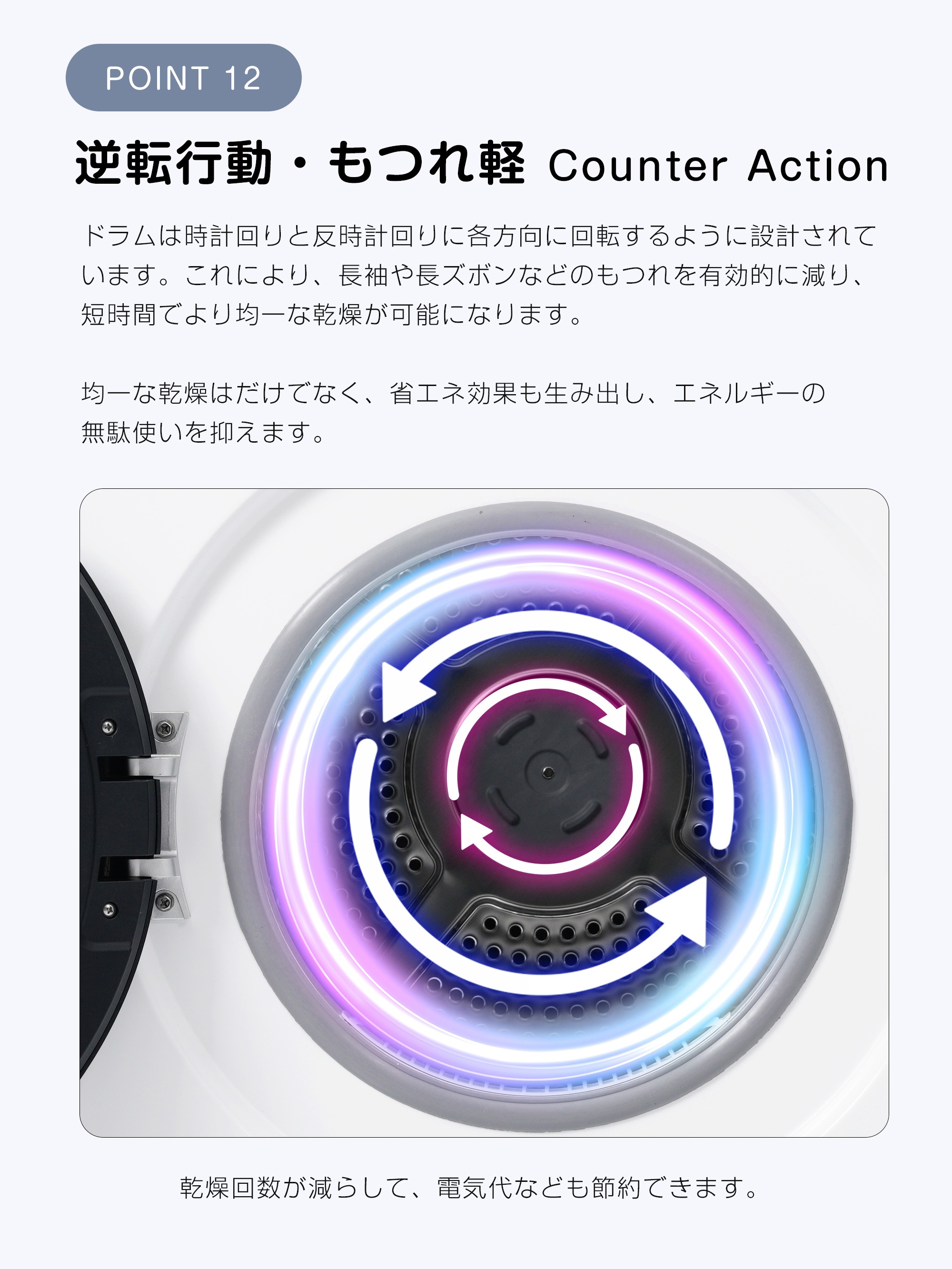 【国内発送】1679【目玉新作】衣類乾燥機 9kg 乾燥機 9キロ 大型 自動乾燥 温度調節 除湿 高温除菌 シワ取り ダイヤル式 大型衣類乾燥機 自動モード ドラム 家庭用 ウール コンパクト タイ_20