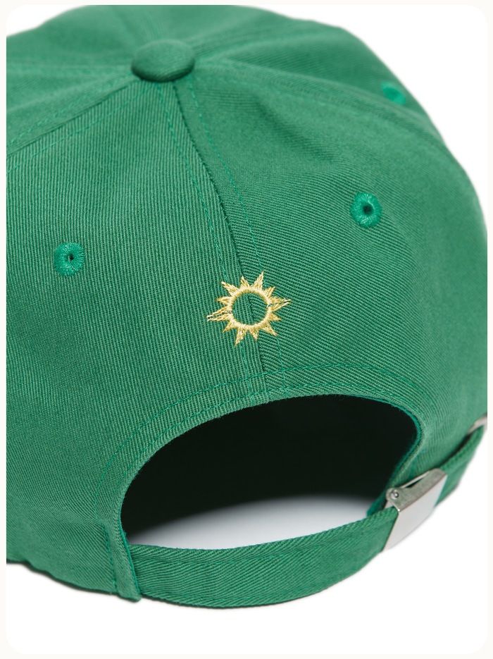 HELLO SUNRISE Arch Logo 6Panel Cap Green