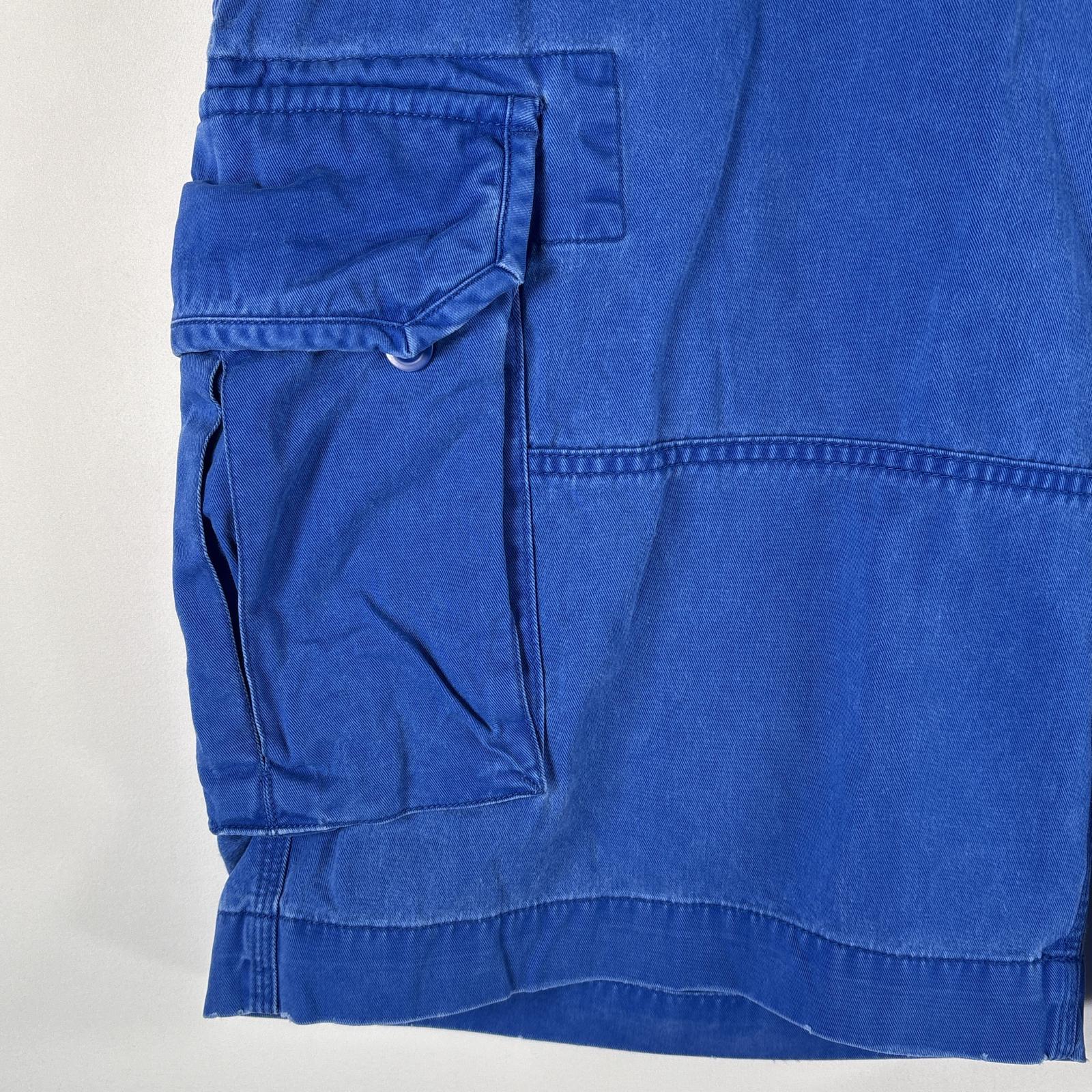 古着 ショートパンツ カーゴパンツ 大きいサイズ サイドポケット カーゴショーツ ワンポイントロゴ w46B ブルー メンズ 古着 ショートパンツ カーゴパンツ 大きいサイズ サイドポケット カーゴショーツ ワンポイントロゴ w46B ブルー メンズ