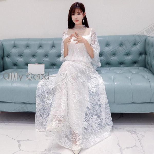 パーティードレス 20代 30代 40代 50代 結婚式 ワンピース 大きいサイズ 袖あり フォーマル ロングワンピース膝丈お呼ばれ ドレス 服装 服 女性 二次会 親族_8