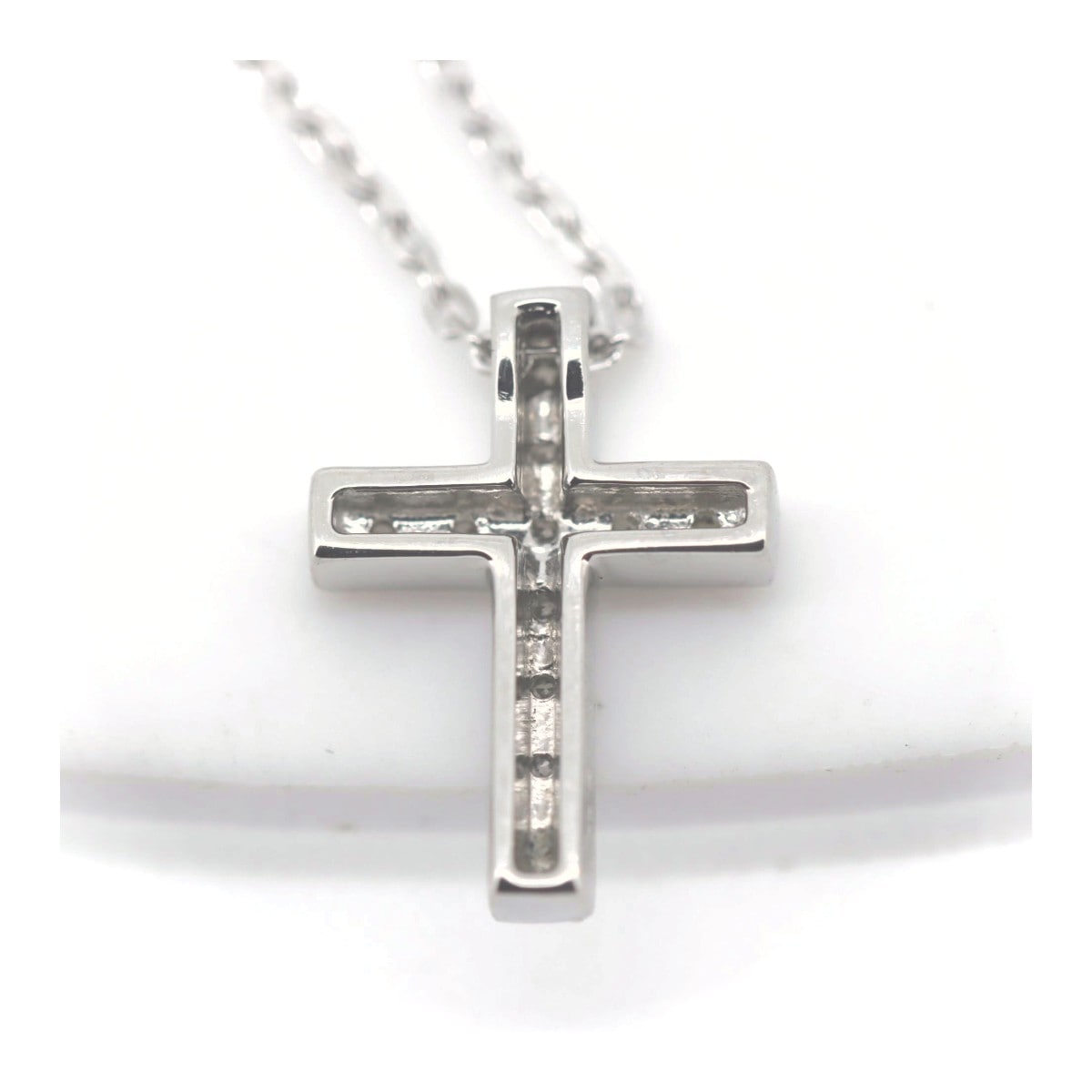 未使用 ネックレス クロス pt950 pt850 プラチナ ダイヤモンド クロス ネックレス プラチナ PT900 PT850 ダイヤモンド 十字架