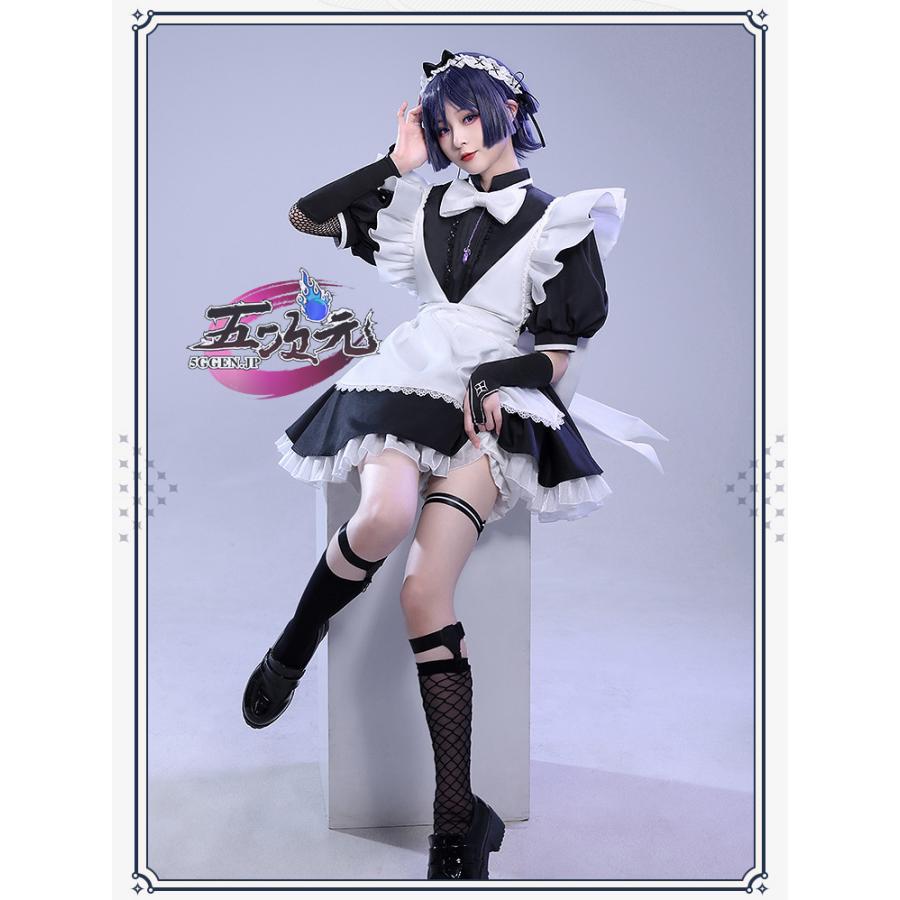 「新品・即納可能」 三分妄想　原神　コスプレ　散兵　スカラマシュ　メイド服　衣装　ins大人気 ウィッグ　髙!品!質_2