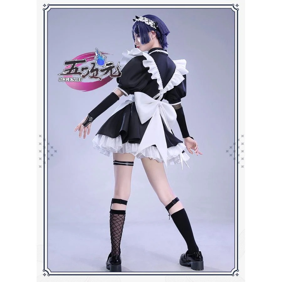 「新品・即納可能」 三分妄想　原神　コスプレ　散兵　スカラマシュ　メイド服　衣装　ins大人気 ウィッグ　髙!品!質_3