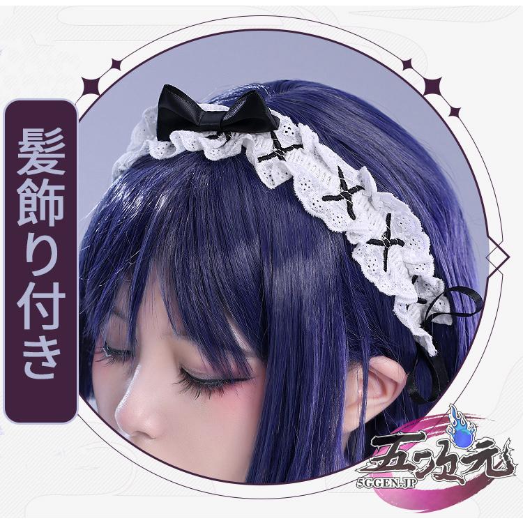 「新品・即納可能」 三分妄想　原神　コスプレ　散兵　スカラマシュ　メイド服　衣装　ins大人気 ウィッグ　髙!品!質_8