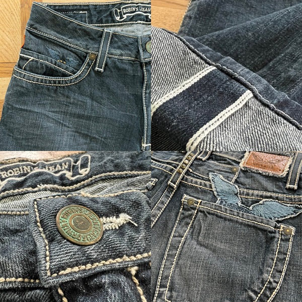 ロビンズジーン メンズ デニム ローライズ スリム ストレート パンツ ROBIN S JEAN AMERICAN VIN.DARK 170 セルビッチ 青耳 safari サファリ 雑誌 掲載