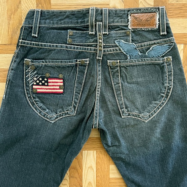 ロビンズジーン メンズ デニム ローライズ スリム ストレート パンツ ROBIN S JEAN AMERICAN VIN.DARK 170 セルビッチ 青耳 safari サファリ 雑誌 掲載