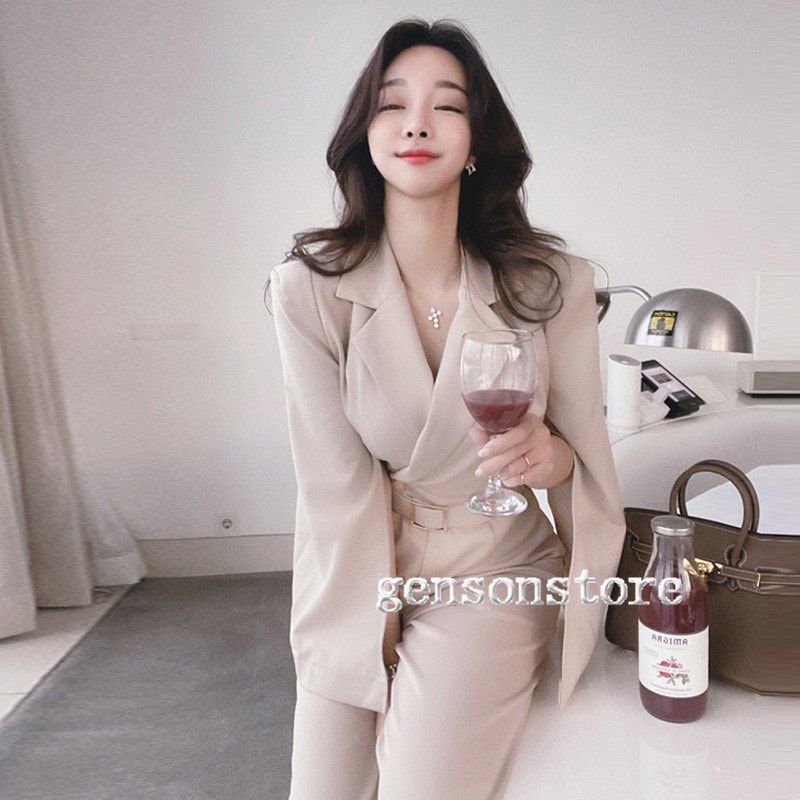 パンツドレス 結婚式 パンツスーツ レディース 長袖 スーツ フォーマル スリット サロペット_7