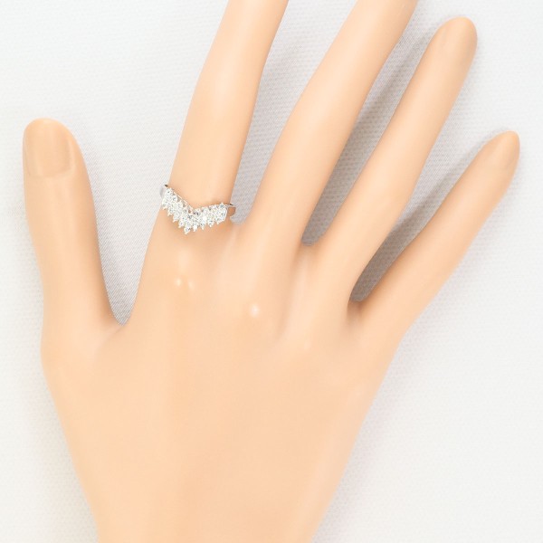 PT900 プラチナ リング 13号 ダイヤ 0.35 中古 PT900 プラチナ リング 13号 ダイヤ 0.35 中古