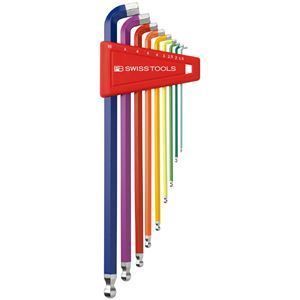 PB SWISS TOOLS 2212LH-10RB レインボーショートヘッド六角セット（パックナシ）