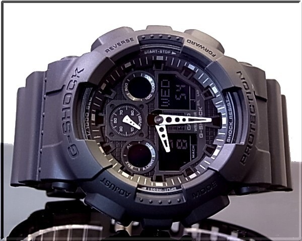 アナデジ メンズ腕時計 ブラック GA-100-1A1 海外モデル
