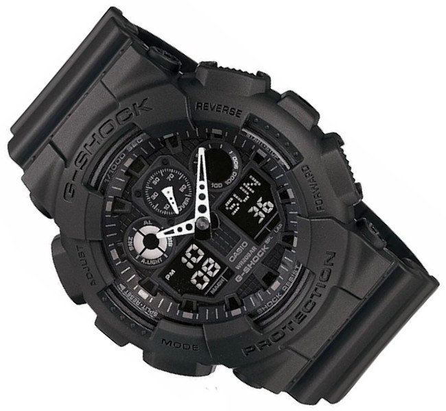 アナデジ メンズ腕時計 ブラック GA-100-1A1 海外モデル
