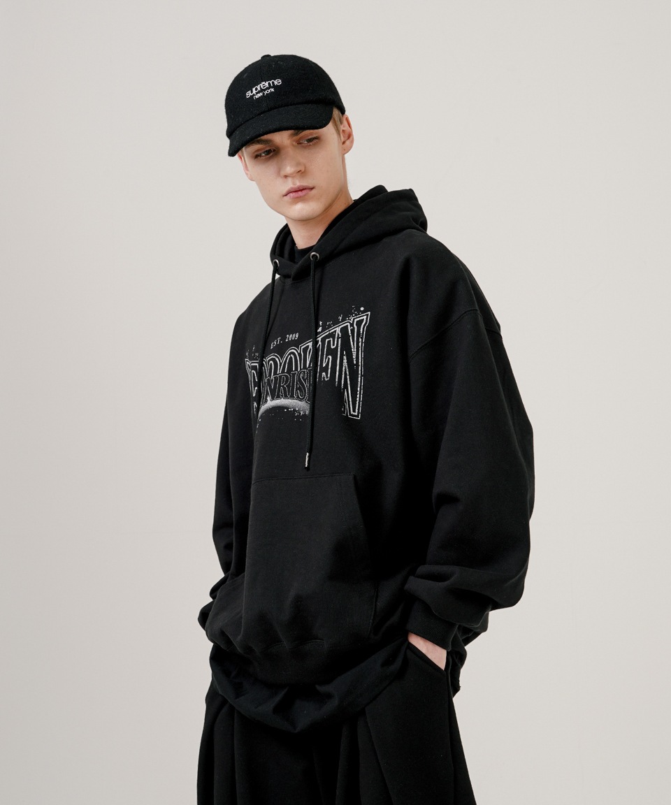 【EZKATON】24SS★ Burning Heavy Cotton Hoodie Burnt Out Zip-up Hoodie