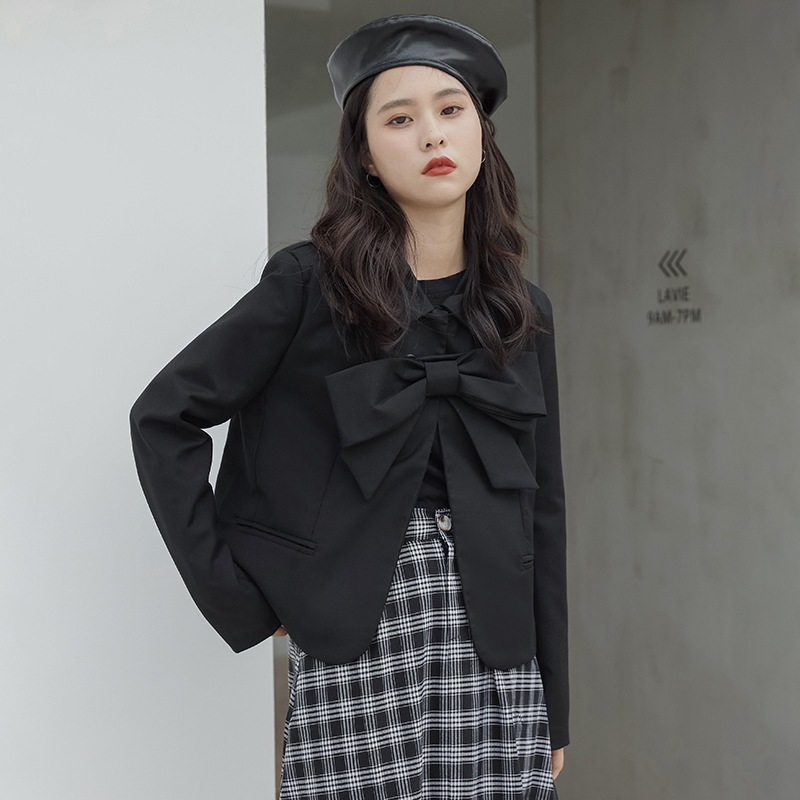 春ジャケット春の新作フランス気質デザインセンス大弓飾り襟小スーツジャケット女性 春ジャケット春の新作フランス気質デザインセンス大弓飾り襟小スーツジャケット女性