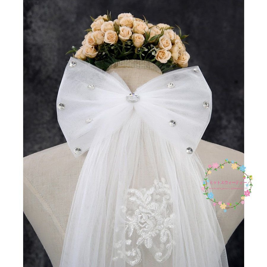 ウエディング ロングベール 結婚式 安い マリアベール ブライダルベール 花嫁 チャペルベール 二次会 ウェデイングベール 披露宴 刺繍エッジ